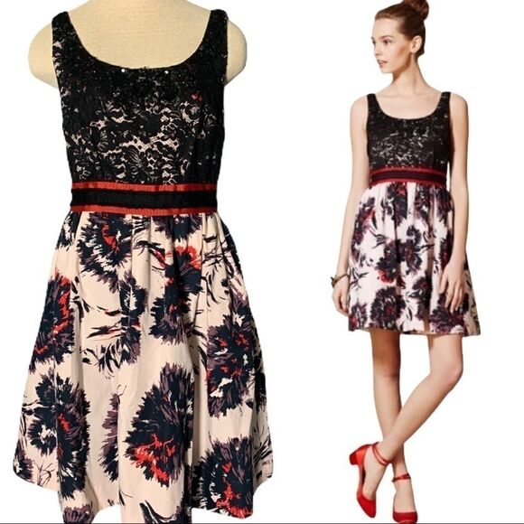 Peter Som x Anthro Brushstroke Blossoms Dress - Picture 1 of 14
